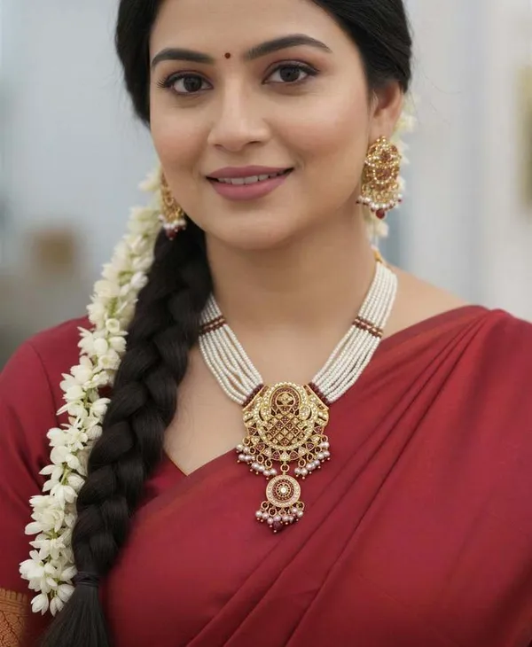 Balaji_Gold_Red_Premium_Traditional_Kundan_Choker_Necklace_Set_With_Pearl_Strings_&_Matching_Earrings_For_Women