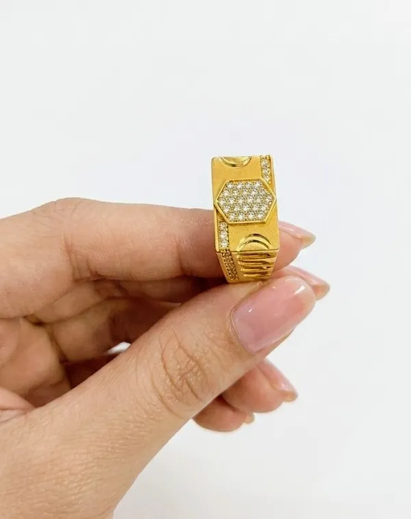 Balaji_Gold_Elegant_Hexagon_Pavé_Gold-Tone_Signet_Ring_for_Men