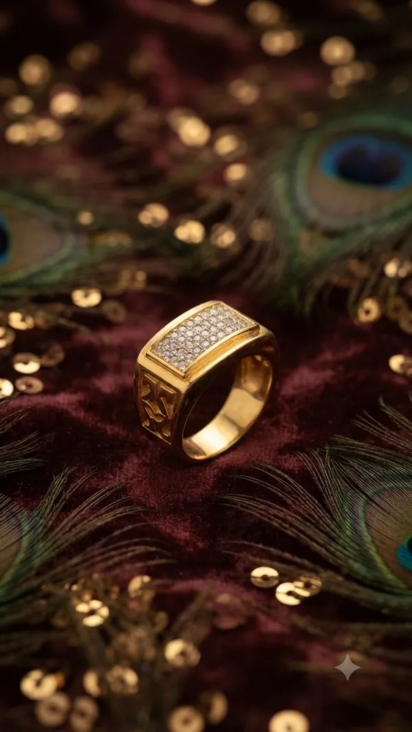 Balaji_Gold_Royal_Diamond_Studded_Micro_Gold_plated_Statement_Ring