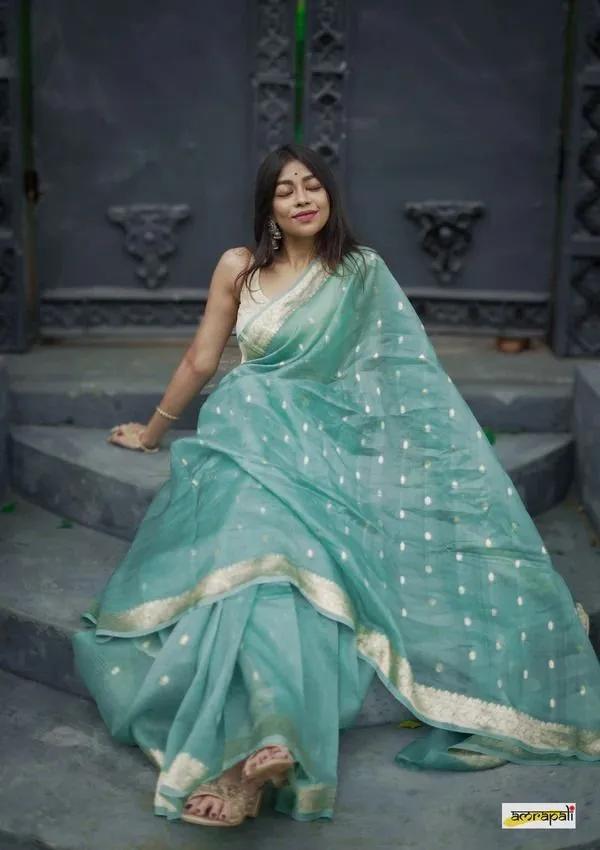Blue_&_Gold_Cotton_Linen_Self_Design_Banarasi_Saree_For_Women