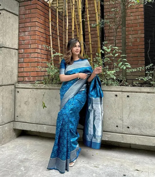 Blue_Jacquard_Embroidered_Banarasi_Saree_For_Women
