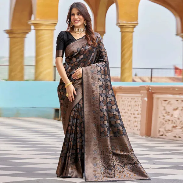 Gold_Jacquard_Self_Design_Banarasi_Saree_For_Women
