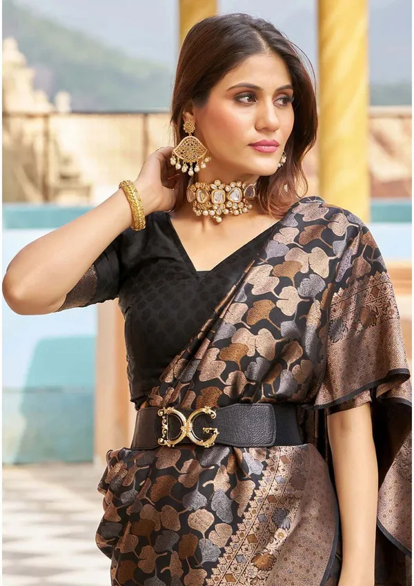 Gold_Jacquard_Self_Design_Banarasi_Saree_For_Women
