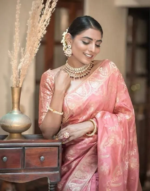 Pink_Jacquard_Self_Design_Woven_Banarasi_Saree_For_Women