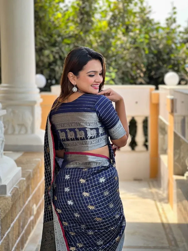 Blue_&_Silver_Jacquard_Self_Design_Banarasi_Saree_For_Women