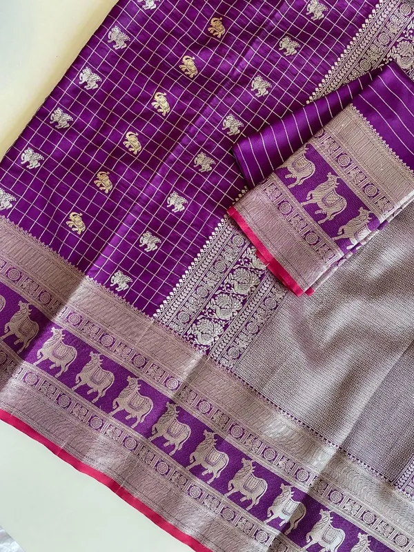 Purple_&_Silver_Jacquard_Self_Design_Banarasi_Saree_For_Women