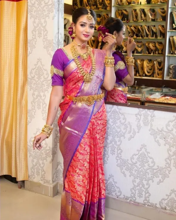 Purple_&_Pink_Jacquard_Self_Design_Banarasi_Saree_For_Women