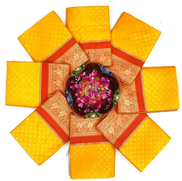 Yellow_&_Red_Jacquard_Self_Design_Banarasi_Saree_For_Women