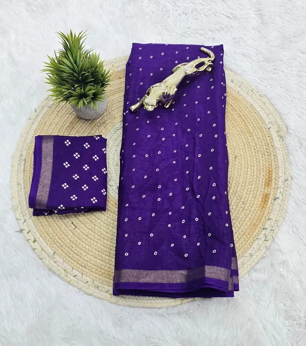 Purple_Cotton_Blend_Printed_Saree_For_Women