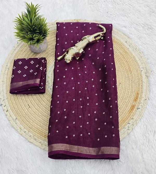 Maroon_Cotton_Blend_Printed_Saree_For_Women