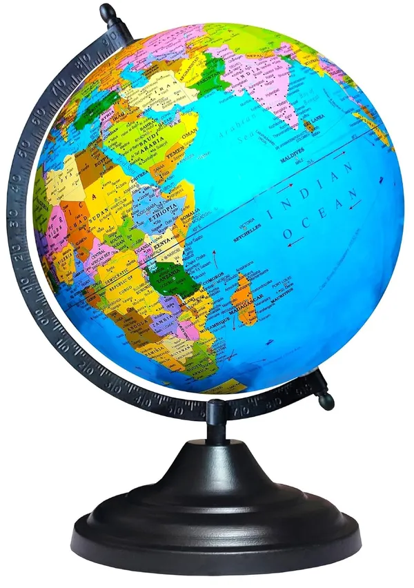 SEE_WORLD_-_Black_Metallic_Arc_Base_Globe_|_13_Inch_Height,_10_Inch_Diameter_(Big_Size)_|_Multicolor_Map,_Ocean_For_Kids_School_College_Home_Offices
