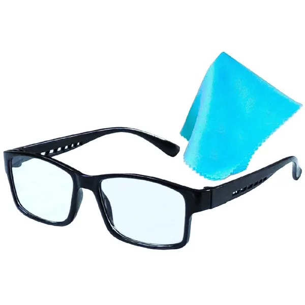 Black_Full_Rim_Frame_Reading_Eye_Glasses_With_Hard_Case_&_Cleaning_Cloth
