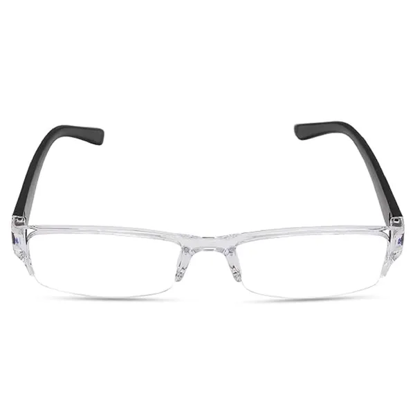 See_World_-_BLACK_Half_Rim_Transparent_Frame,_Reading_Eyeglasses_With_Transparent_Case_And_Cleaning_Cloth