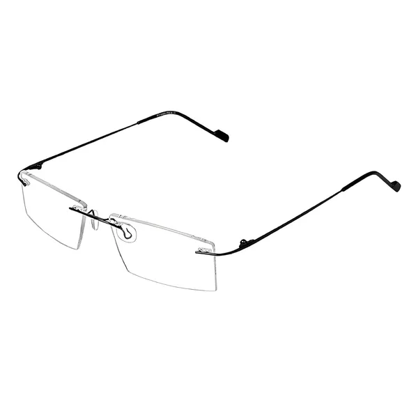 See_World_-_BLACK_Rimless_Thin_Metal_Frame_Reading_Eyeglasses_With_Soft_Cover,_Lens_Cleaning_Spray,_Cleaning_Cloth_&_Hanging_Dori