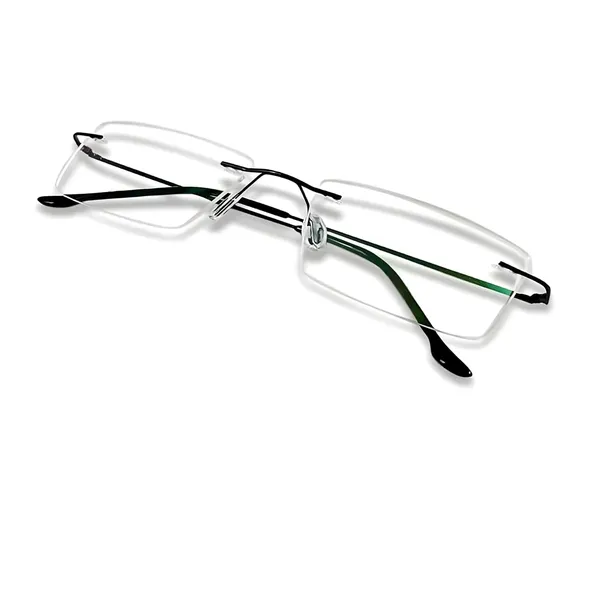 See_World_-_BLACK_Rimless_Thin_Metal_Frame_Reading_Eyeglasses_With_Soft_Cover,_Lens_Cleaning_Spray,_Cleaning_Cloth_&_Hanging_Dori