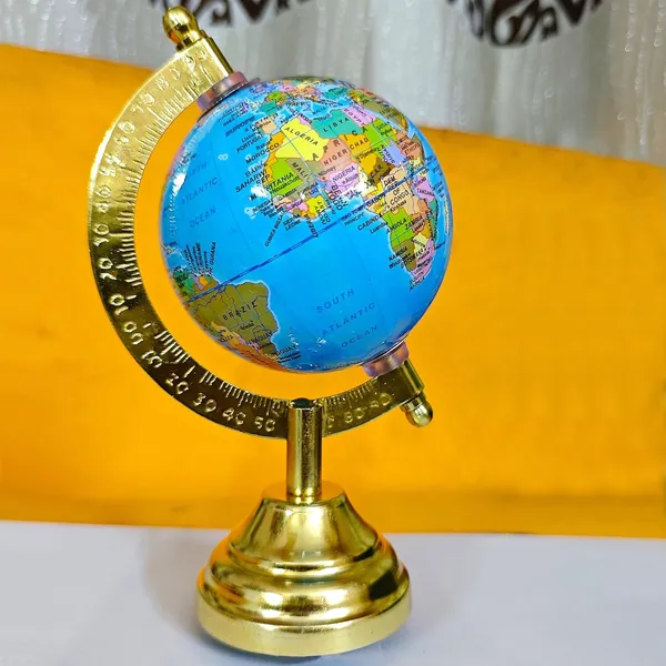 SEE_WORLD_-_Golden_Globe_Metallic_Decorative_|_6.5_Inch_Height,_3_Inch_Diameter_|_Multicolor_Map,_Blue_Ocean,_Showpiece_For_Kids_School_College_Home_Offices