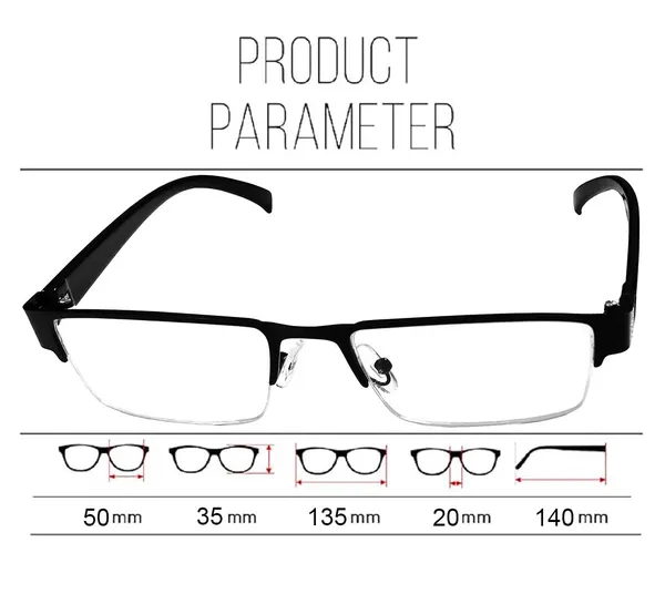 Black_Half_Rim_Metal_Frame_Reading_Eyeglasses_With_Cover,_Lens_Cleaning_Spray,_Cleaning_Cloth_&_Hanging_Dori