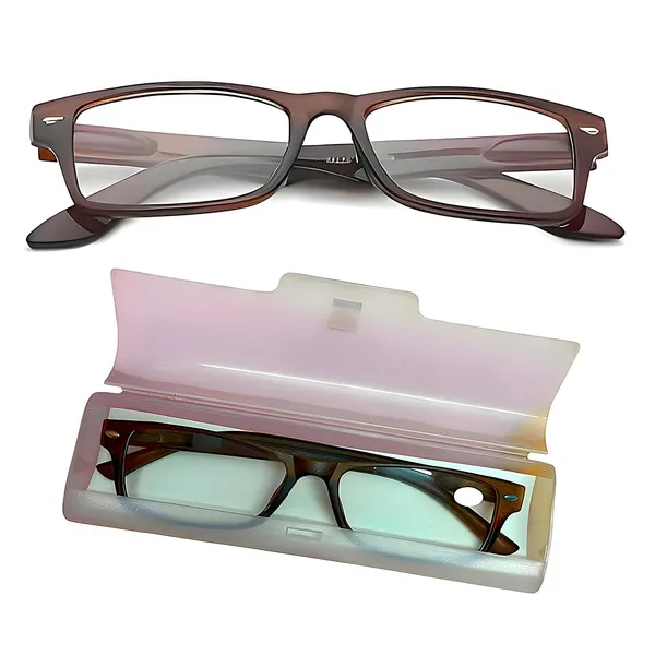 SEE_WORLD_-_Brown_Full_Rim_Frame_With_Spring_Hinges_Reading_Eyeglasses_With_Case,_Lens_Cleaning_Spray,_Cleaning_Cloth_&_Hanging_Dori