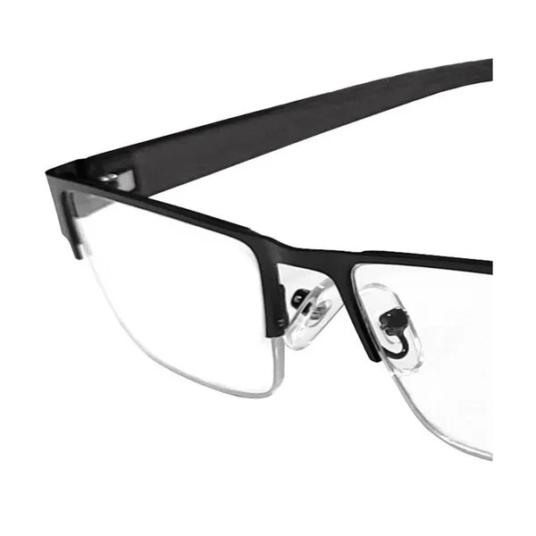 BLACK_Half_Rim_Metal_Frame_Reading_Eyeglasses_with_Hard_Case,_Lens_Cleaner_Brush_Tool,_Cleaning_Cloth_and_Hanging_Dori