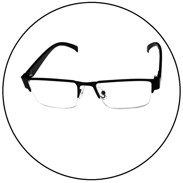 BLACK_Half_Rim_Metal_Frame_Reading_Eyeglasses_with_Hard_Case,_Lens_Cleaner_Brush_Tool,_Cleaning_Cloth_and_Hanging_Dori