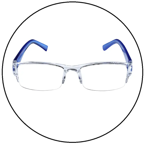 See_World_-_BLUE_Half_Rim_Transparent_Frame,_Reading_Eyeglasses_Eyewear_With_Transparent_Case_And_Cleaning_Cloth