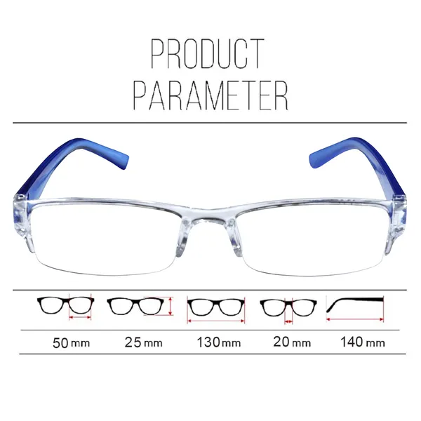 See_World_-_BLUE_Half_Rim_Transparent_Frame,_Reading_Eyeglasses_Eyewear_With_Transparent_Case_And_Cleaning_Cloth