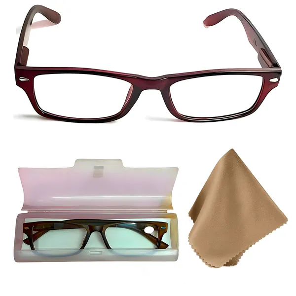 SEE_WORLD_-_Brown_Full_Rim_Frame_With_Spring_Hinges_Reading_Eyeglasses_With_Case_and_Cleaning_Cloth