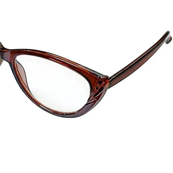 SEE_WORLD_-_BROWN_Frame_Cat_Eye_Reading_Eye_Glasses_Light_Weight_with_Eye_Protection_and_No_Eye_Strain_for_Girls,_Ladies_and_Women_with_Hard_Case_and_Cleaning_Cloth