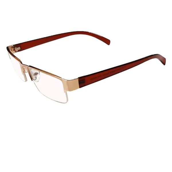 GOLDEN_Half_Rim_Metal_Frame_Reading_Eyeglasses_With_Cover,_Lens_Cleaning_Spray,_Cleaning_Cloth_&_Hanging_Dori