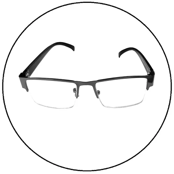GREY_Half_Rim_Metal_Frame_Reading_Eyeglasses_With_Cover,_Lens_Cleaning_Spray,_Cleaning_Cloth_&_Hanging_Dori