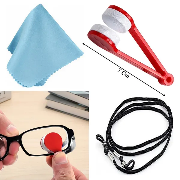 GREY_Half_Rim_Metal_Frame_Reading_Eyeglasses_with_Hard_Case,_Lens_Cleaner_Brush_Tool,_Cleaning_Cloth_and_Hanging_Dori
