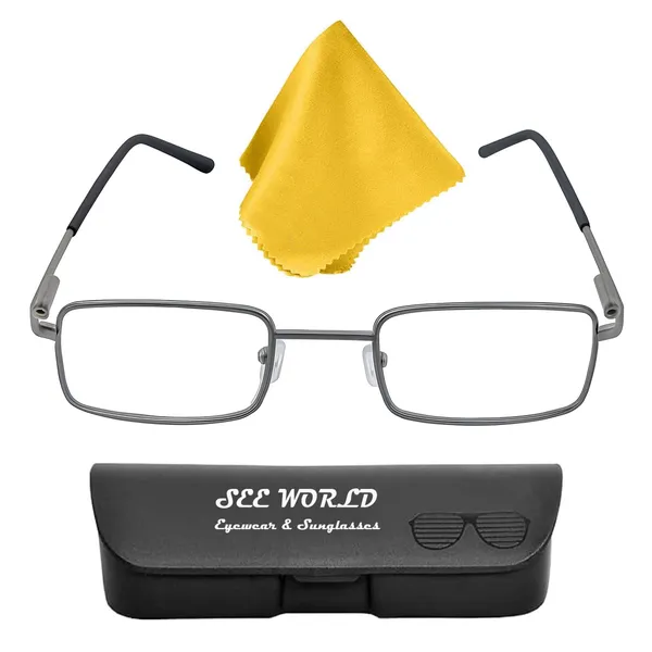 See_World_-_GREY_Metallic_Full_Rim_Frame_With_Spring_Hinges_Reading_Eye_Glasses_With_Hard_Case_and_Cleaning_Cloth