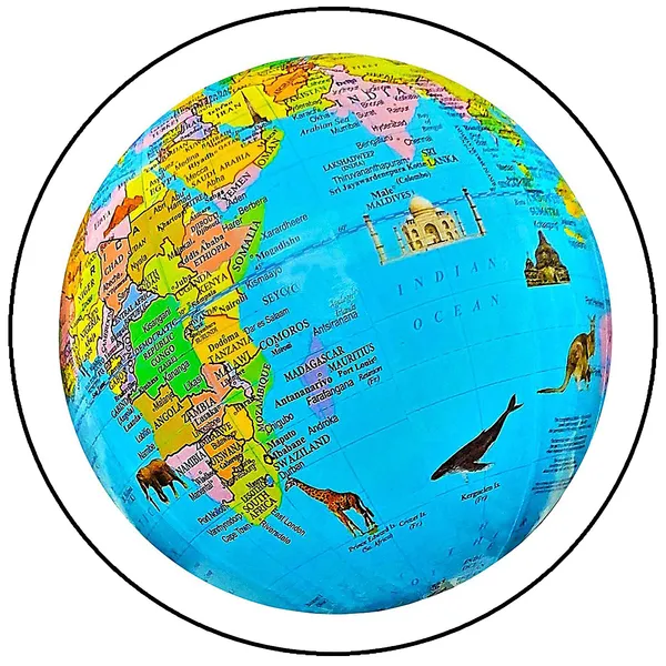 SEE_WORLD_-_Black_Globe,_52_Countries_Trump_Cards,_75_mm_Magnifying_Glass,_India_and_World_Map_Charts_|_12_Inch_Height,_8_Inch_Diameter_(Medium_Size)|_Metallic_Decorative,_Multicolor_Monuments_Map,_Blue_Ocean,_Showpiece_For_Kids_School_College_Home_Offices