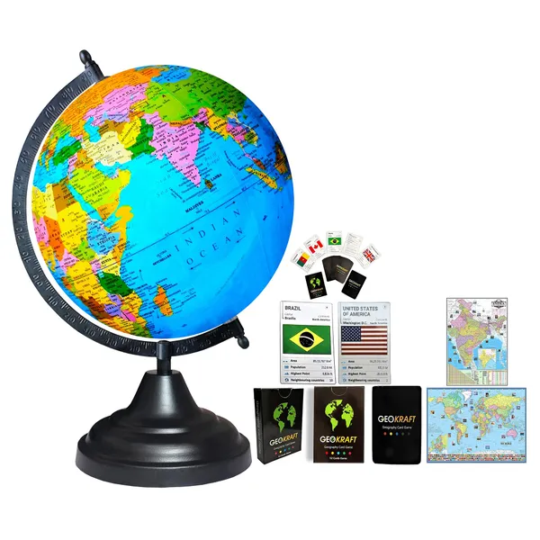 SEE_WORLD_-_Black_Globe,_52_Countries_Trump_Cards,_India_and_World_Map_Charts_|_12_Inch_Height,_8_Inch_Diameter_(Medium_Size)|_Metallic_Decorative,_Multicolor_Map,_Blue_Ocean,_Showpiece_For_Kids_School_College_Home_Offices