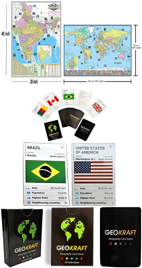 SEE_WORLD_-_Black_Globe,_52_Countries_Trump_Cards,_India_and_World_Map_Charts_|_8_Inch_Height,_5_Inch_Diameter_(Small_Size)|_Metallic_Decorative,_Multicolor_Monuments_Map,_Blue_Ocean,_Showpiece_For_Kids_School_College_Home_Offices