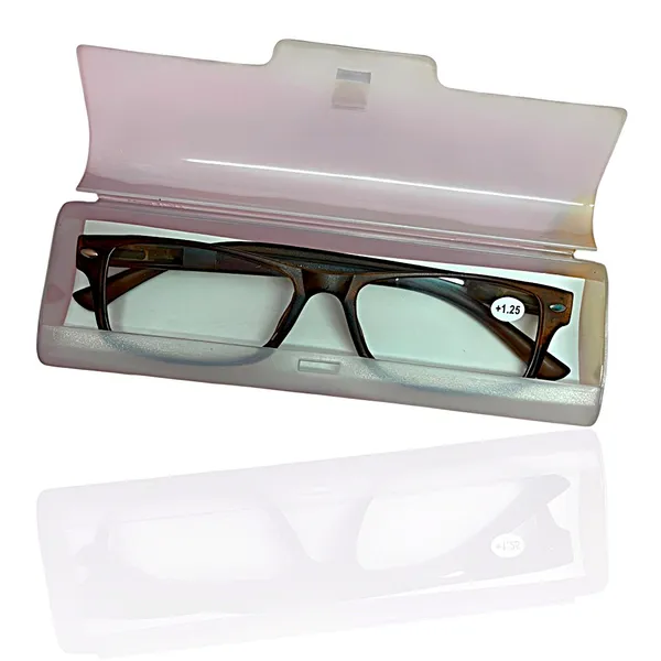 SEE_WORLD_-_Brown_Full_Rim_Frame_With_Spring_Hinges_Reading_Eyeglasses_With_Lens_Cleaner_Brush_Tool,_Hard_Case,_Cleaning_Cloth_And_Hanging_Dori