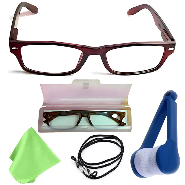 SEE_WORLD_-_Brown_Full_Rim_Frame_With_Spring_Hinges_Reading_Eyeglasses_With_Lens_Cleaner_Brush_Tool,_Hard_Case,_Cleaning_Cloth_And_Hanging_Dori