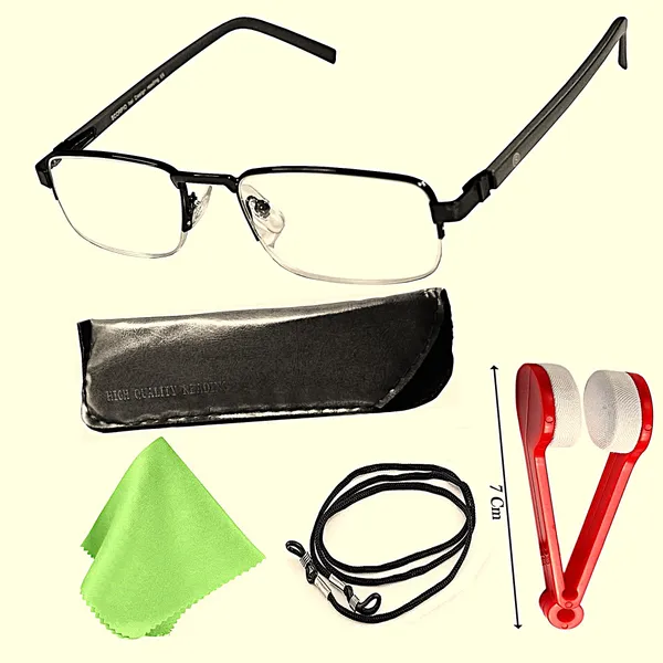 See_World_-_BLACK_Half_Rim_Metal_Frame_Reading_Eyeglasses_With_Spring_Hinges,_Lens_Cleaner_Brush_Tool,_Soft_Cover,_Cleaning_Cloth_&_Hanging_Dori