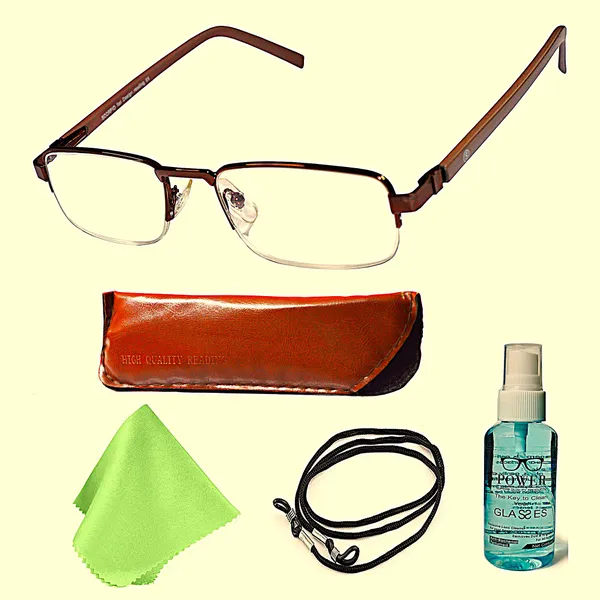 See_World_-_BROWN_Half_Rim_Metal_Frame_Reading_Eyeglasses_With_Spring_Hinges,_Lens_Cleaning_Spray,_Soft_Cover,_Cleaning_Cloth_&_Hanging_Dori