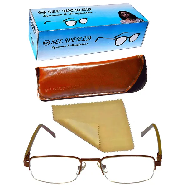 See_World_-_BROWN_Half_Rim_Metal_Frame_Reading_Eyeglasses_With_Spring_Hinges,_Soft_Cover_And_Microfiber_Cleaning_Cloth