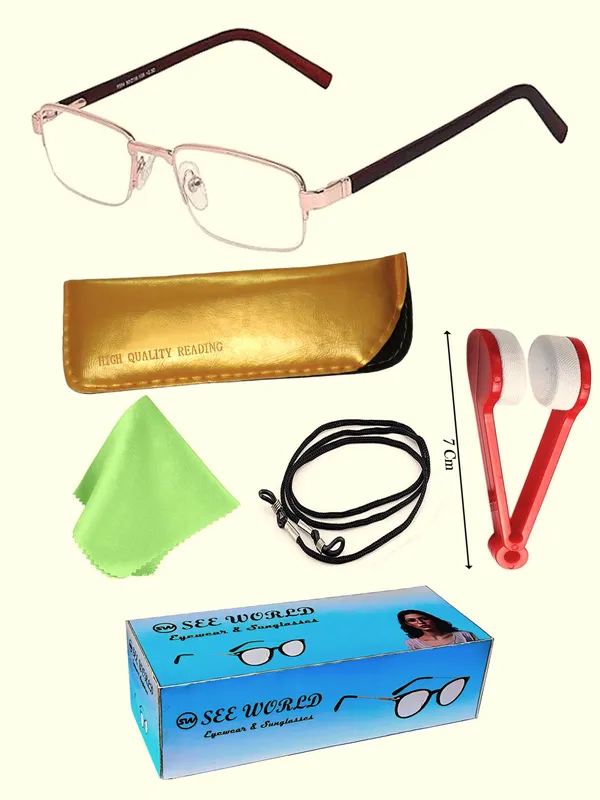 See_World_-_GOLDEN_Half_Rim_Metal_Frame_Reading_Eyeglasses_With_Spring_Hinges,_Lens_Cleaner_Brush_Tool,_Soft_Cover,_Cleaning_Cloth_&_Hanging_Dori
