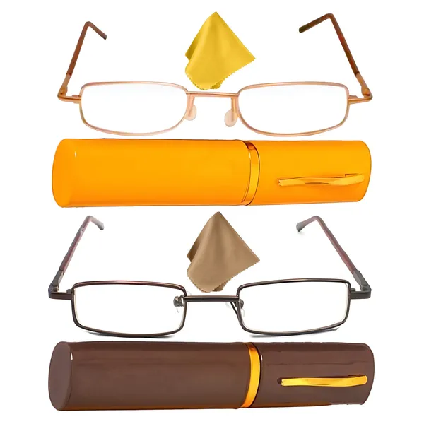 See_World_-_Golden_and_Brown_(Combo)_Full_Rim_Metal_Frames_With_Pen_Type_Metal_Cases_Reading_Eye_Glasses_With_Cleaning_Cloth_(Pack_Of_2)