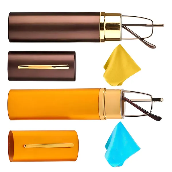 See_World_-_Golden_and_Brown_(Combo)_Full_Rim_Metal_Frames_With_Pen_Type_Metal_Cases_Reading_Eye_Glasses_With_Cleaning_Cloth_(Pack_Of_2)
