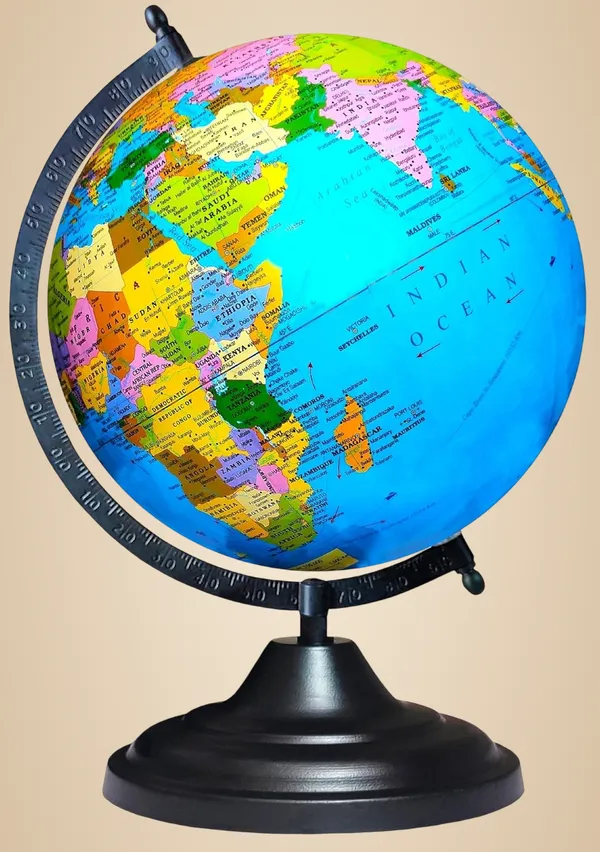 SEE_WORLD_-_Black_Metallic_Arc_Base_Globe_|_13_Inch_Height,_10_Inch_Diameter_(Big_Size)_|_Multicolor_Map,_Ocean_For_Kids_School_College_Home_Offices