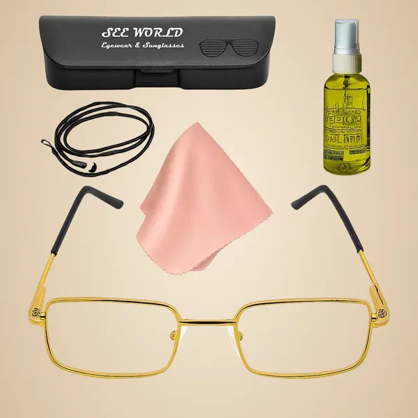 See_World_-_GOLDEN_Metallic_Full_Rim_Frame_With_Spring_Hinges_Reading_Eye_Glasses_With_Hard_Case,_Lens_Cleaning_Spray,_Cleaning_Cloth_And_Hanging_Dori