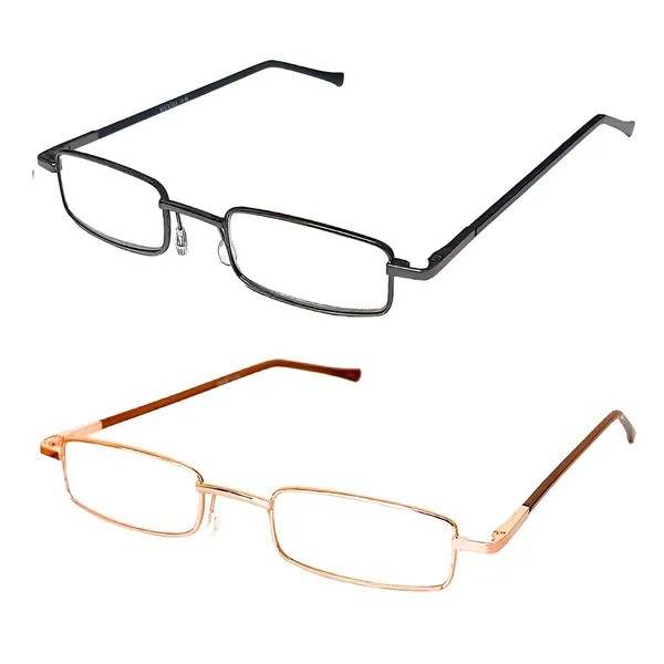 See_World_-_Golden_and_Grey_(Combo)_Full_Rim_Metal_Frames_With_Pen_Type_Metal_Cases_Reading_Eye_Glasses_With_Cleaning_Cloth_(Pack_Of_2)