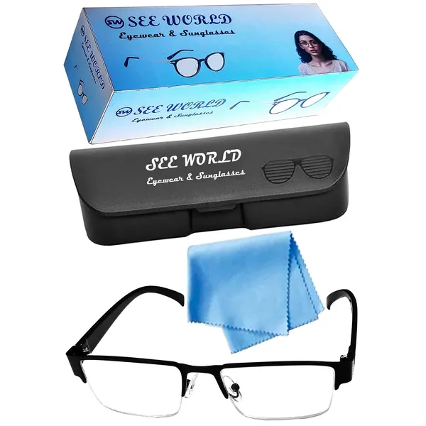 Black_Metallic_Half_Rim_Medium_Frame_Reading_Eye_Glasses_With_Hard_Case_And_Cleaning_Cloth