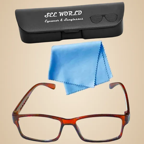 Brown_Full_Rim_Frame_Reading_Eye_Glasses_With_Hard_Case_&_Cleaning_Cloth