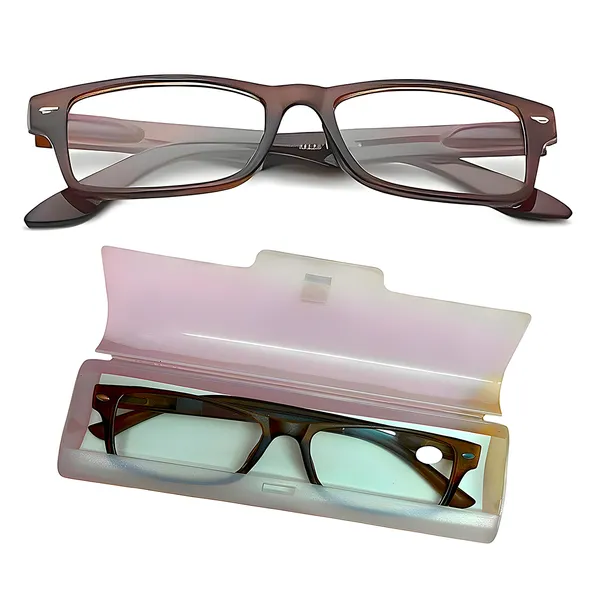 SEE_WORLD_-_Brown_Full_Rim_Frame_With_Spring_Hinges_Reading_Eyeglasses_With_Transparent_Case,_Lens_Cleaning_Spray,_Cleaning_Cloth_&_Hanging_Dori