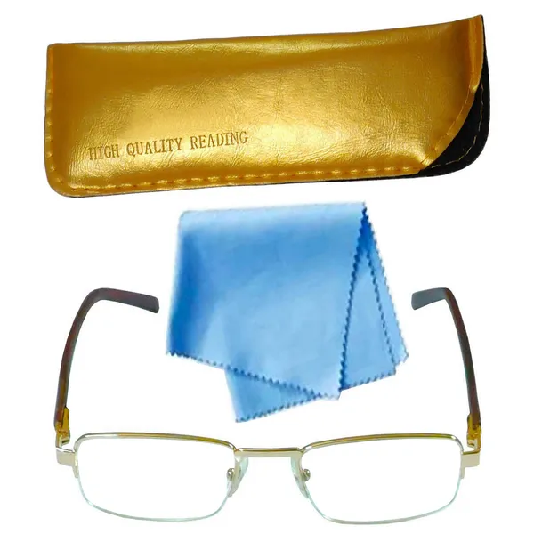See_World_-_GOLDEN_Half_Rim_Metal_Frame_Reading_Eyeglasses_With_Spring_Hinges,_Soft_Cover_And_Cleaning_Cloth